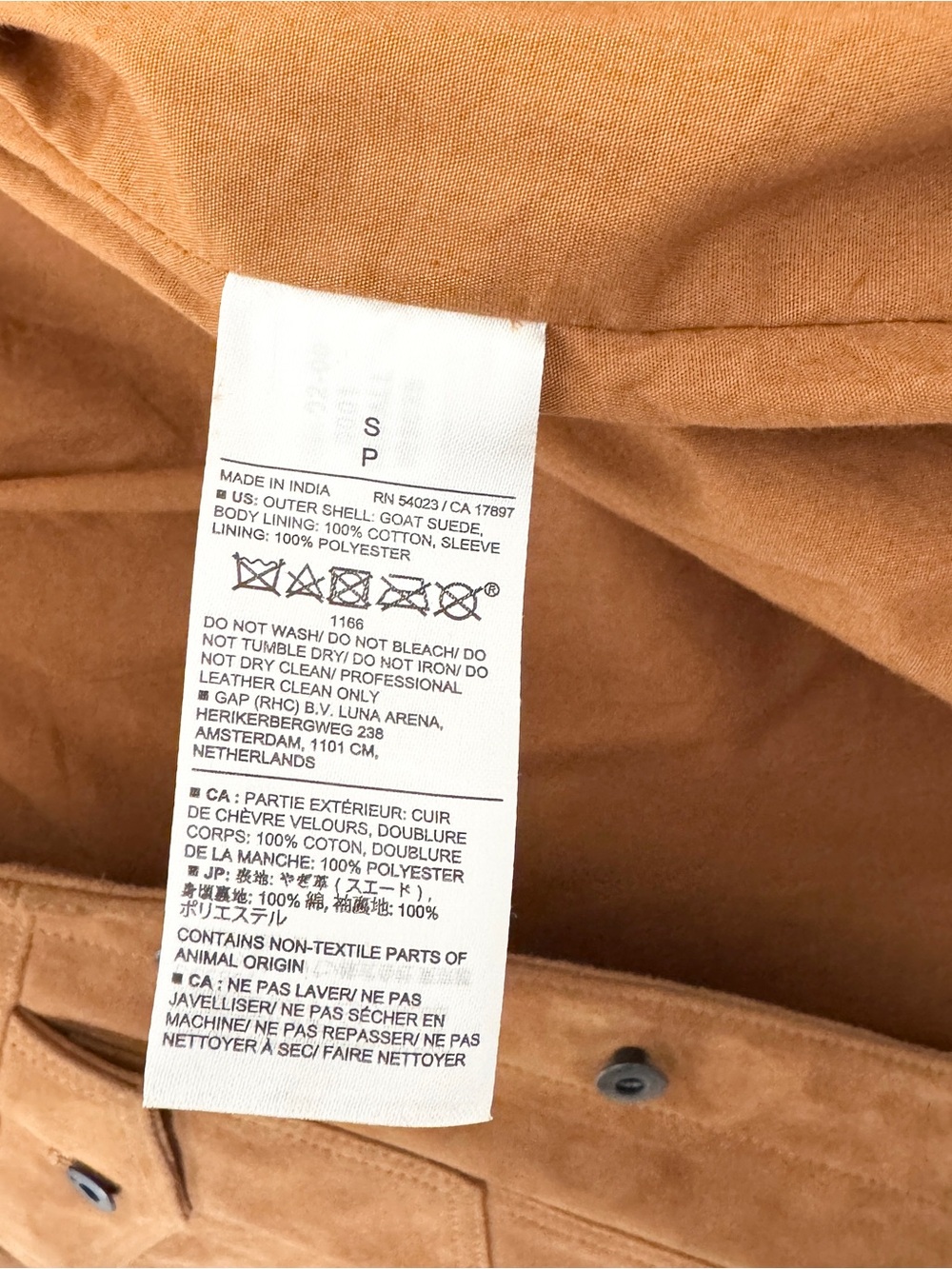 Modern Fit Goat Suede Jacket Genuine Leather - Picture 3 of 11